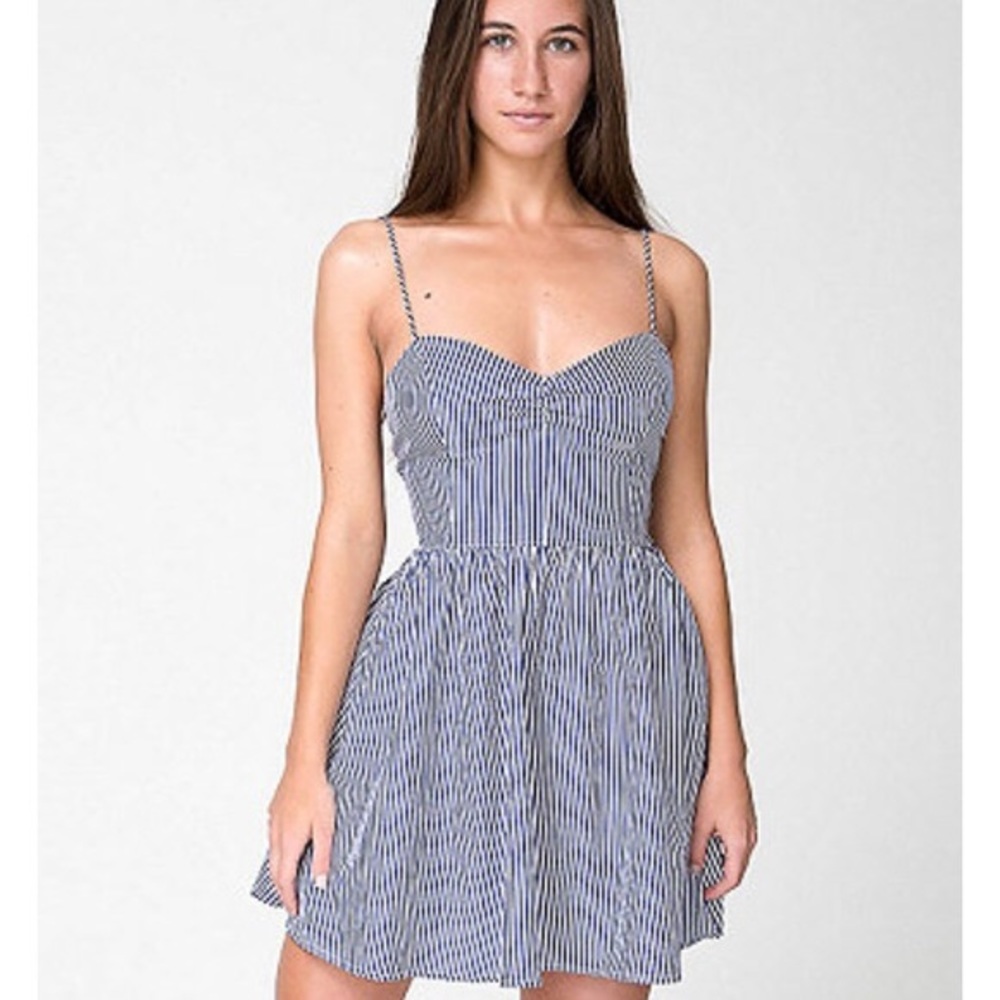 American Apparel striped tie back dress