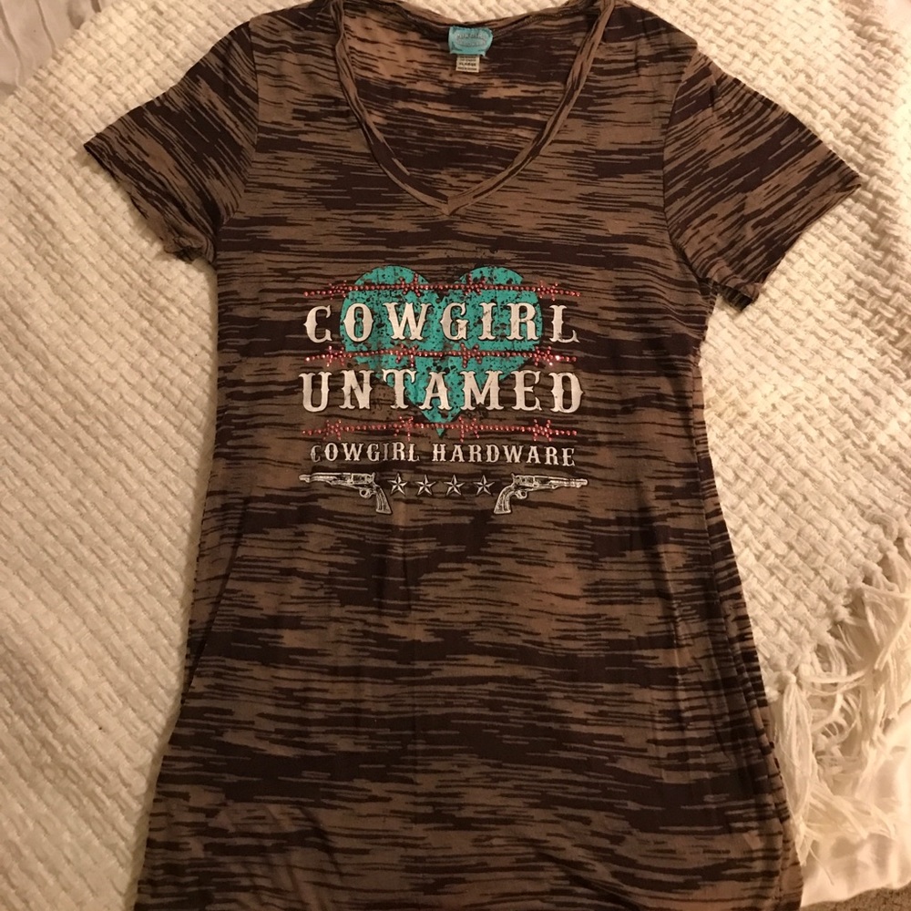 Cowgirl Hardware Burnout Tee 💕BLING💕