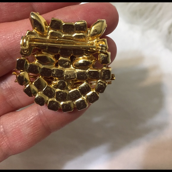 Cat brooch pin diamond style cat face - Picture 3 of 5