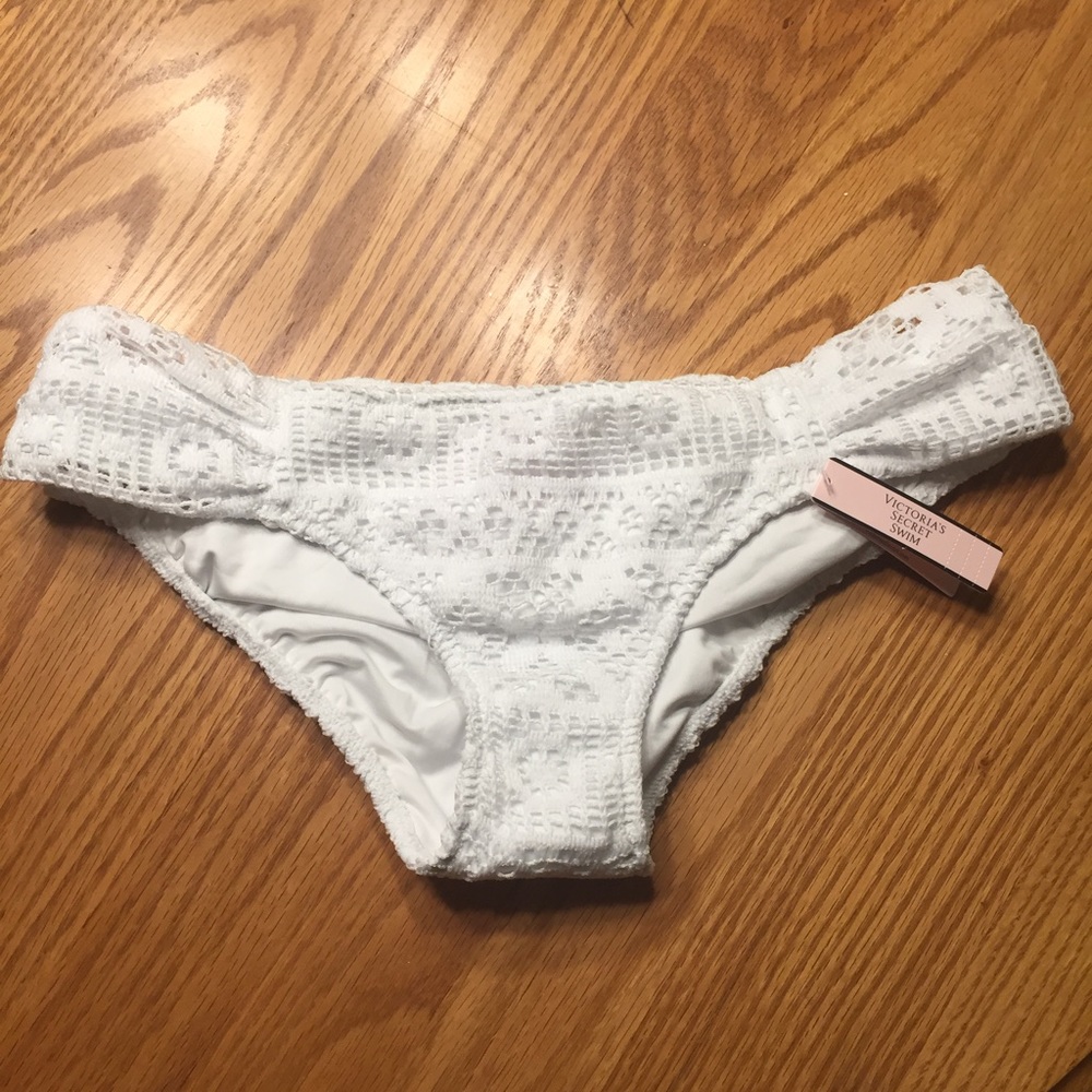 White Crochet Victorias Secret Bikini Bottoms