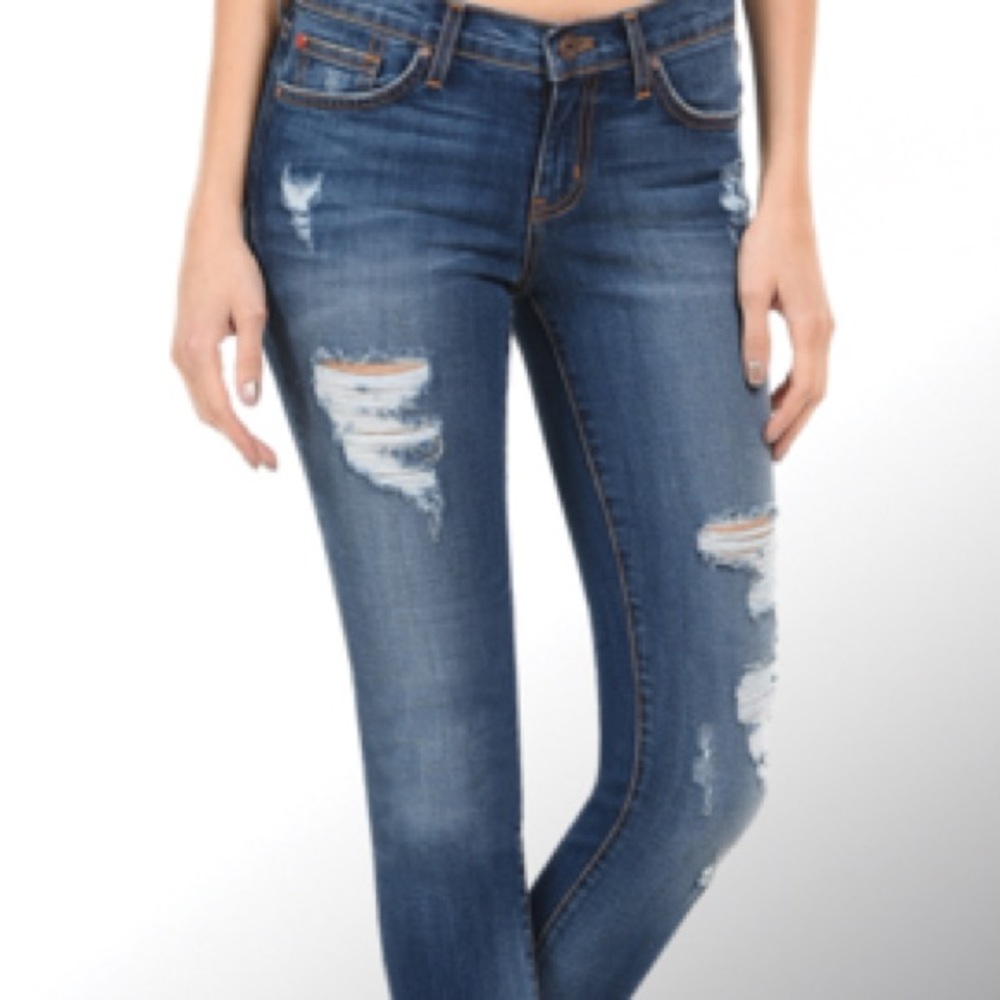Angry Rabbit Cropped Skinny Jeans
