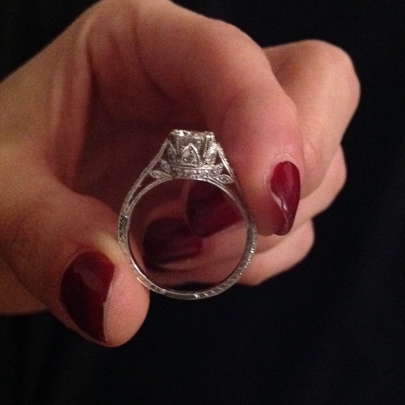 diamond engagement ring in 14k white gold - Picture 3 of 6