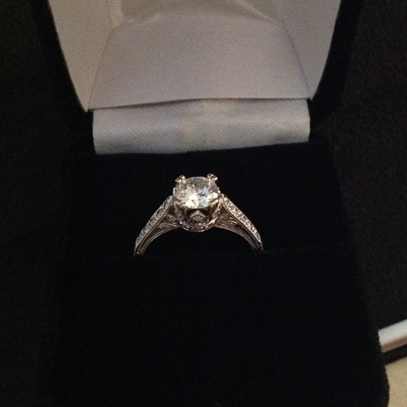 diamond engagement ring in 14k white gold - Picture 6 of 6