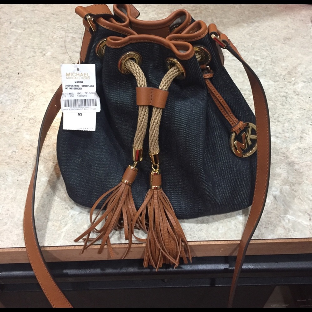 Michael Kors denim tote NEVER USED w tags