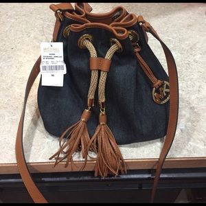 Michael Kors denim tote NEVER USED w tags