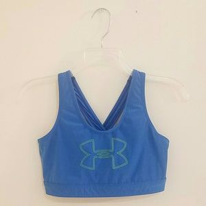 Under Armour Sports Bra.  Blue. Size Large