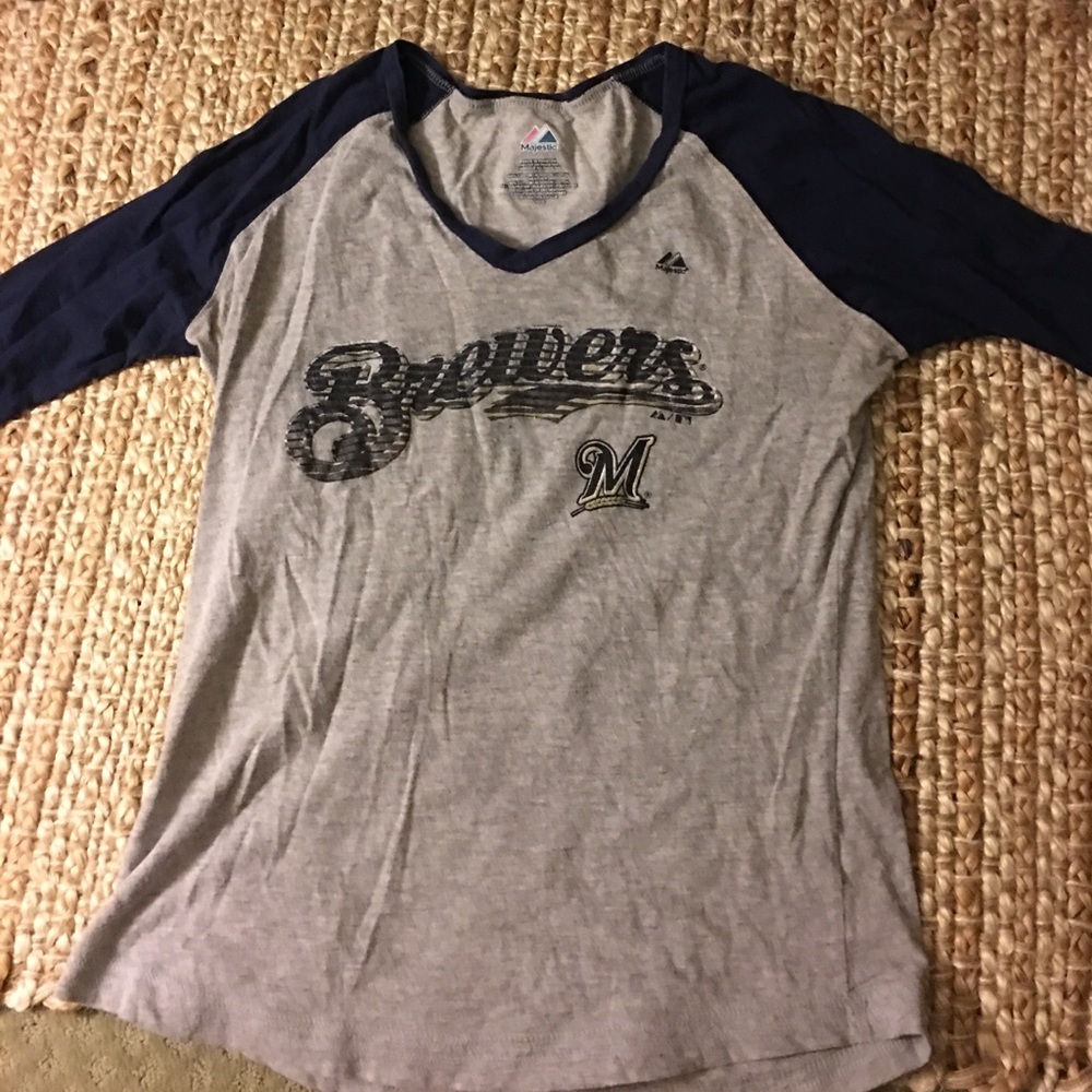 Brewers MLB Baseball 3/4 length tee