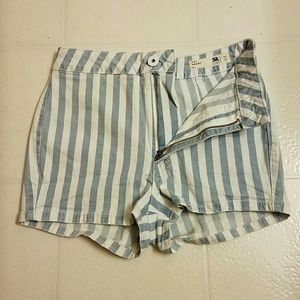 High-Waisted Striped Shorts