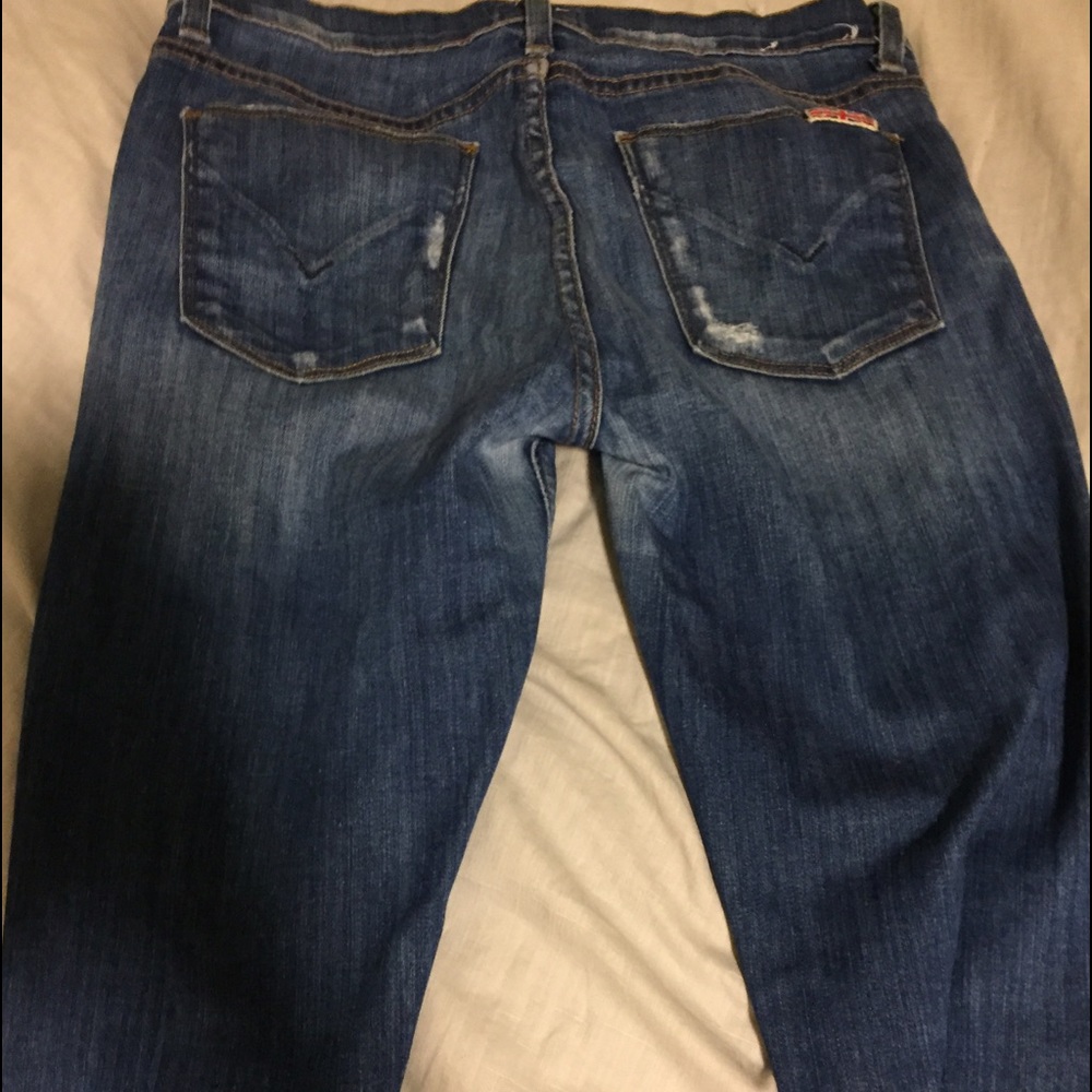 Hudson mid rise distressed skinny jeans (Nico)