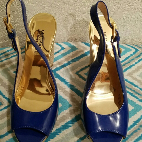 MK Royal Blue Heels true to size, worn once. - Picture 3 of 4