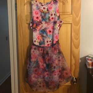 Floral tule dress