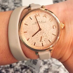 Marc Jacobs Sally Tan Leather Strap Watch