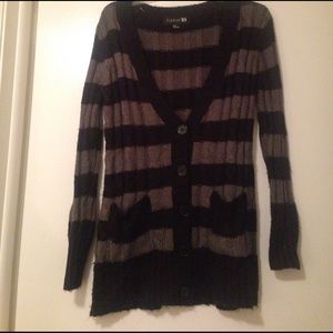 Striped Oversized Cardigan