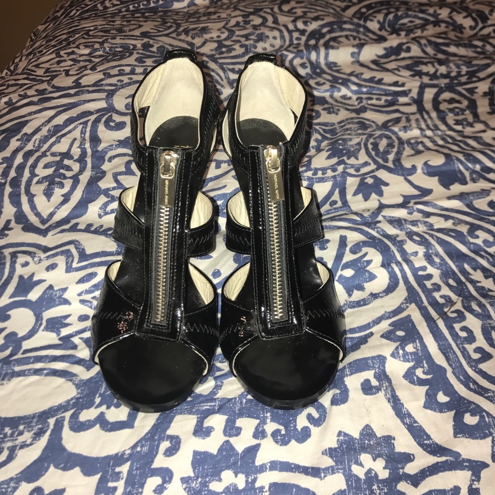 Michael Kors Black Zipper Heels