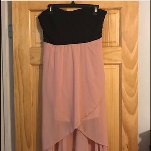 Strapless high low dress