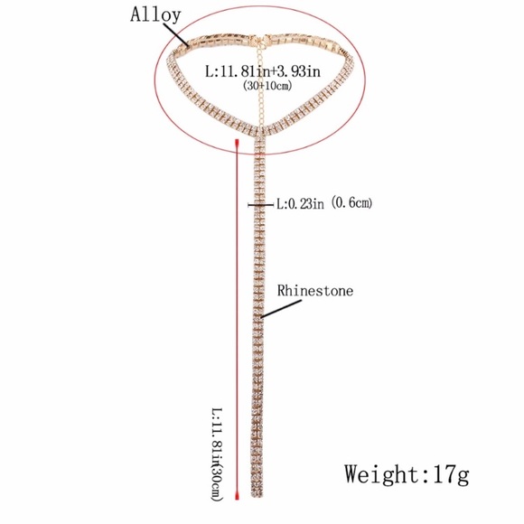 Rhinestone Choker 👀$13 - Picture 3 of 4