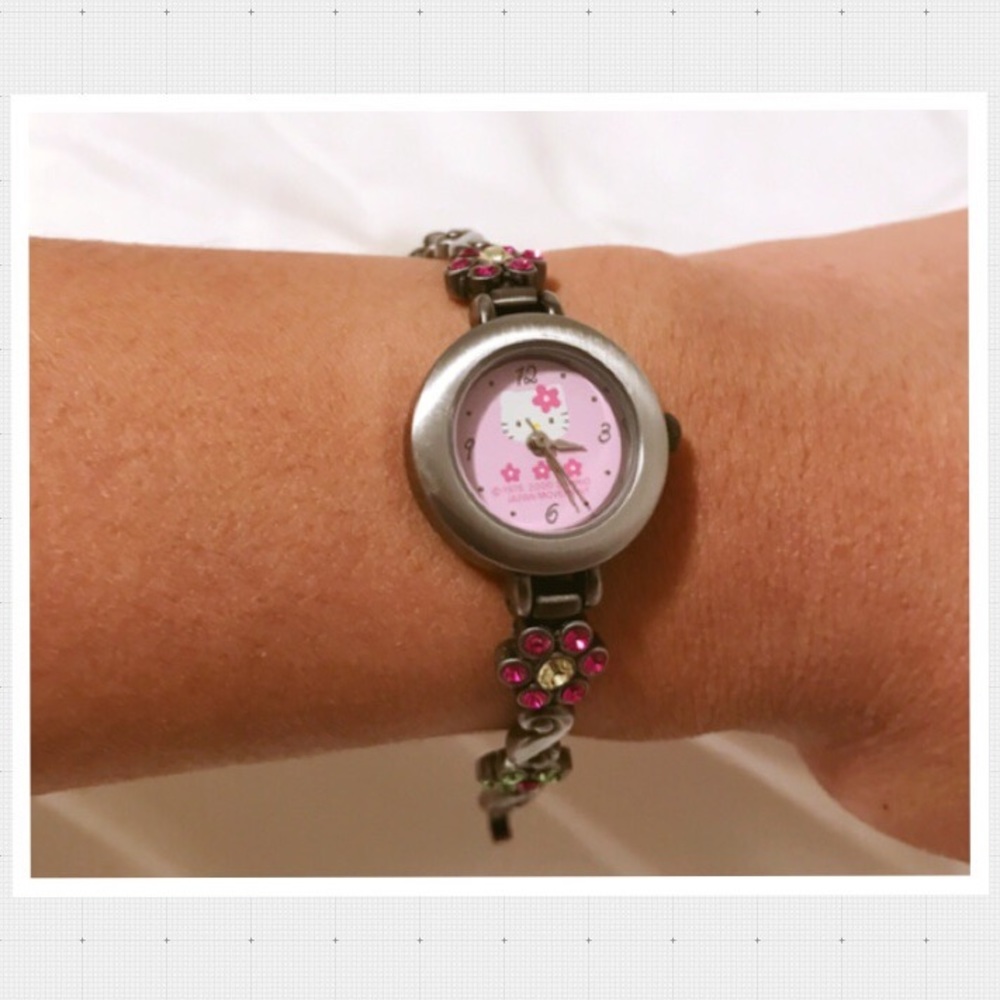 Hello Kitty Rhinestone Stainless Steel Watch - Picture 5 of 8