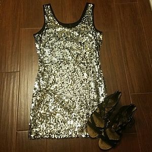 Symphony Silver Sequined Dress
