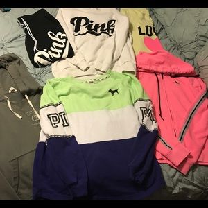 Victoria Secret Pink Lot! 4sweatshirt, 2sweat