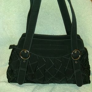 Vera bradley black quilted hand bag