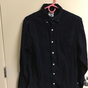 Navy blue button down.