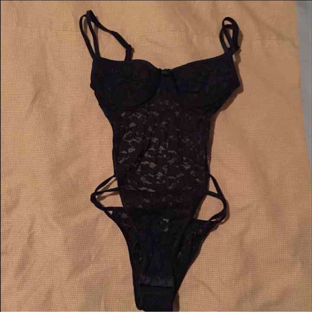 Black lace teddy