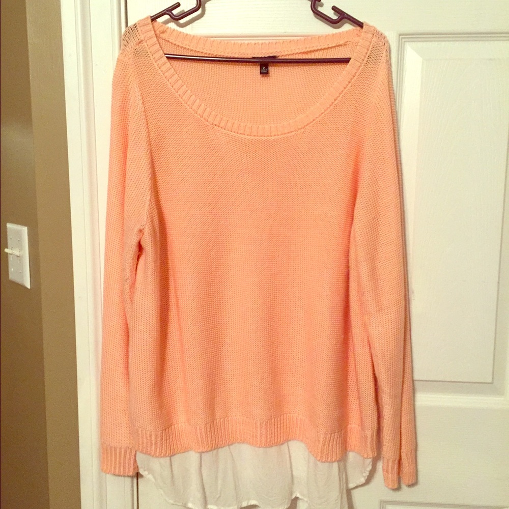 Light peach colored sweater