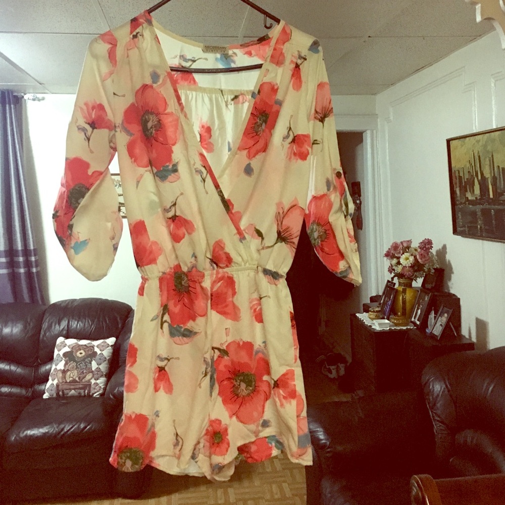 Floral Print Romper