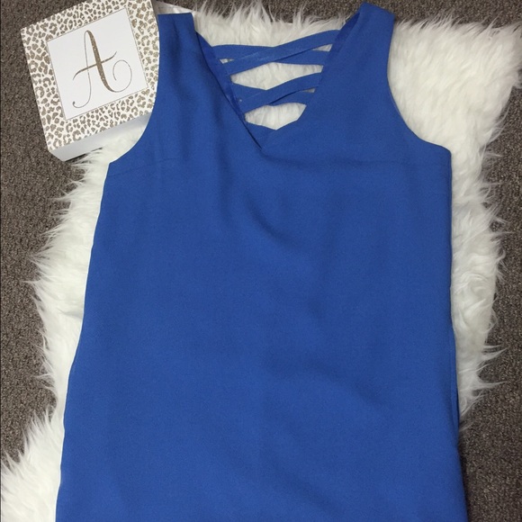 Very J Dresses & Skirts - Very j Brand Size L Sleeveless Blue Dress