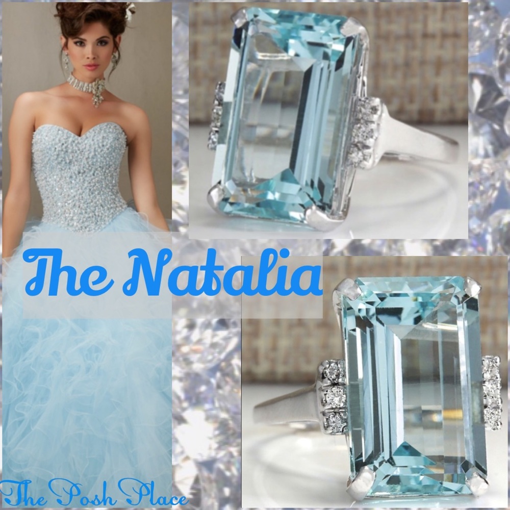 💎 The Natalia 💎 Aqua Marine Heirloom Ring