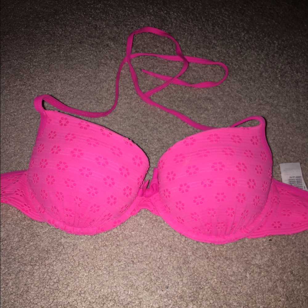 Abercrombie & Fitch pink push up bikini