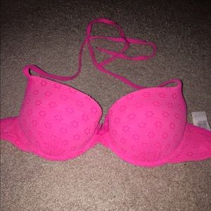 Abercrombie & Fitch pink push up bikini