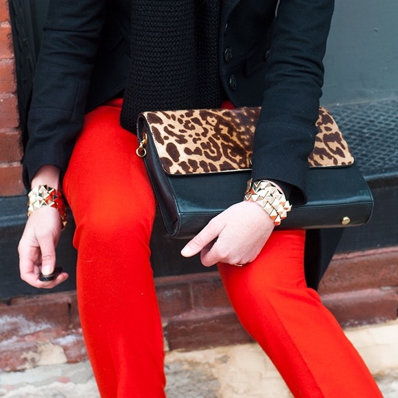 SOLD 💙 j. crew // campbell capri pants • red - Picture 4 of 5