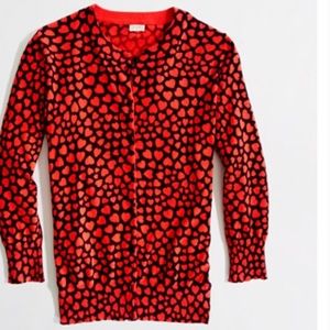 J.crew factory heart print sweater