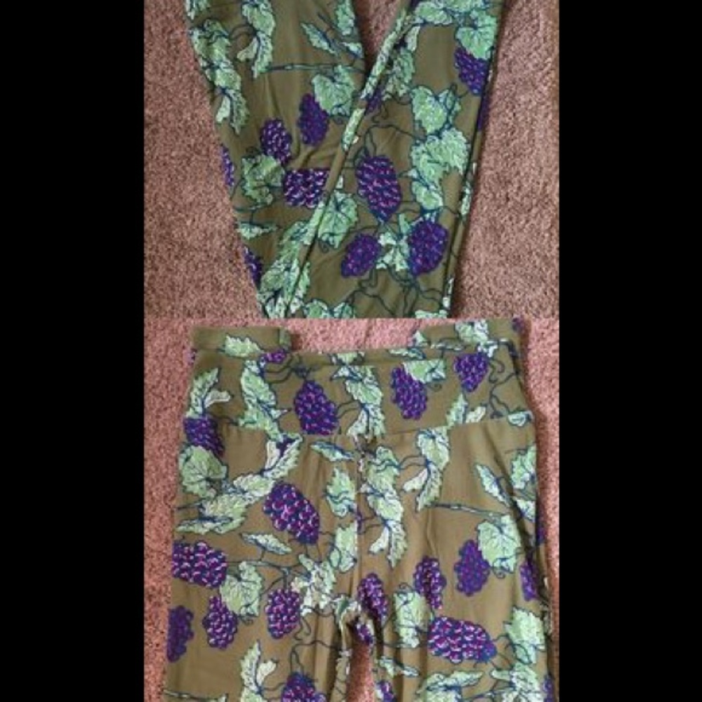 Lula Roe Unicorn grape leggings OS