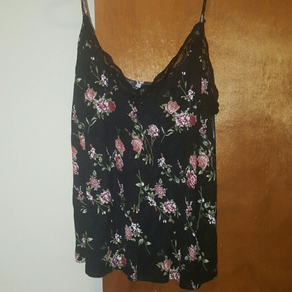 Forever 21 Medium Floral Lace Tank