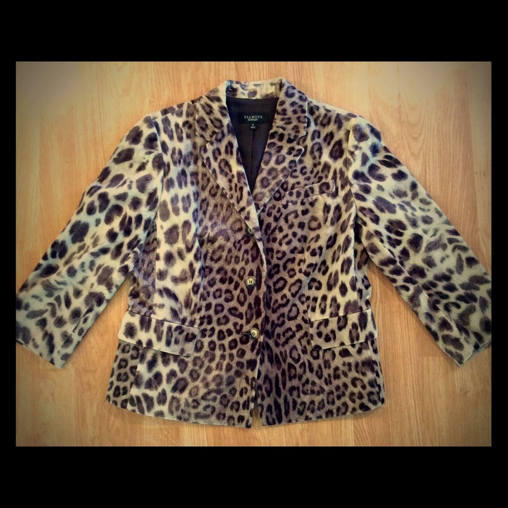 Talbots's Velvet Leopard Blazer