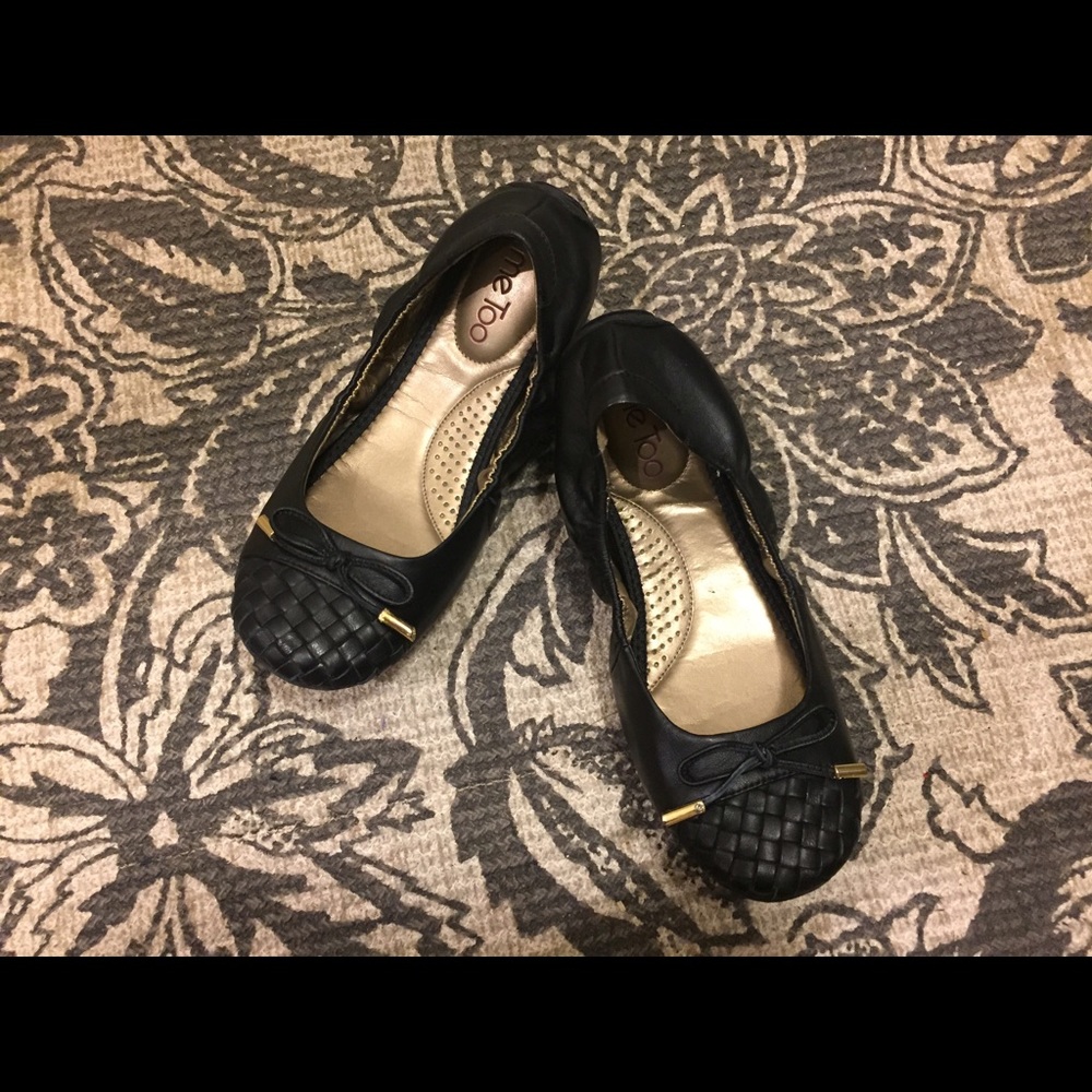me Too black flats.