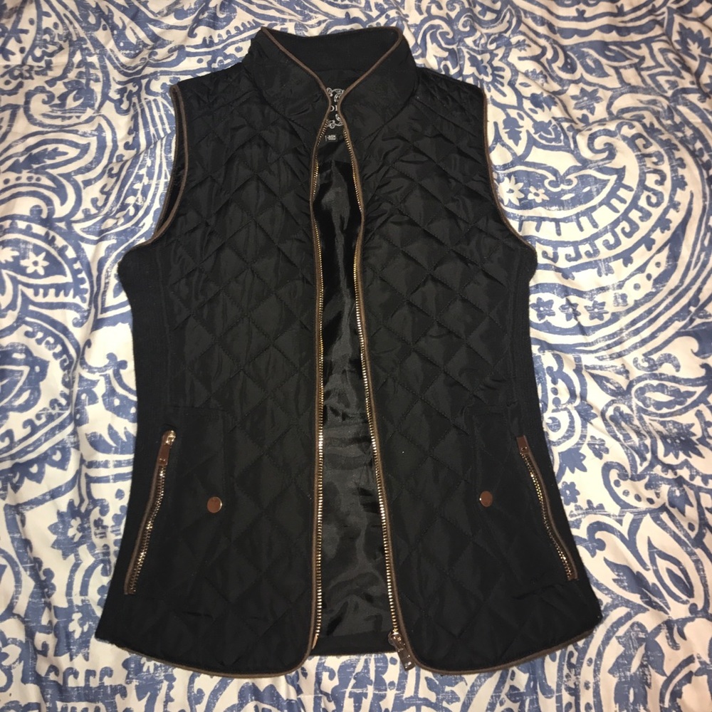 Black Quilted Vest
