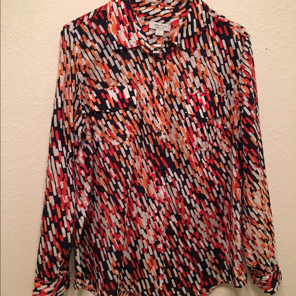 Nautica blouse size L