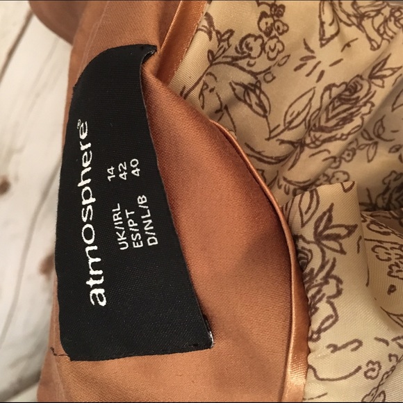 Atmosphere-Tan blazer floral details - Picture 6 of 6