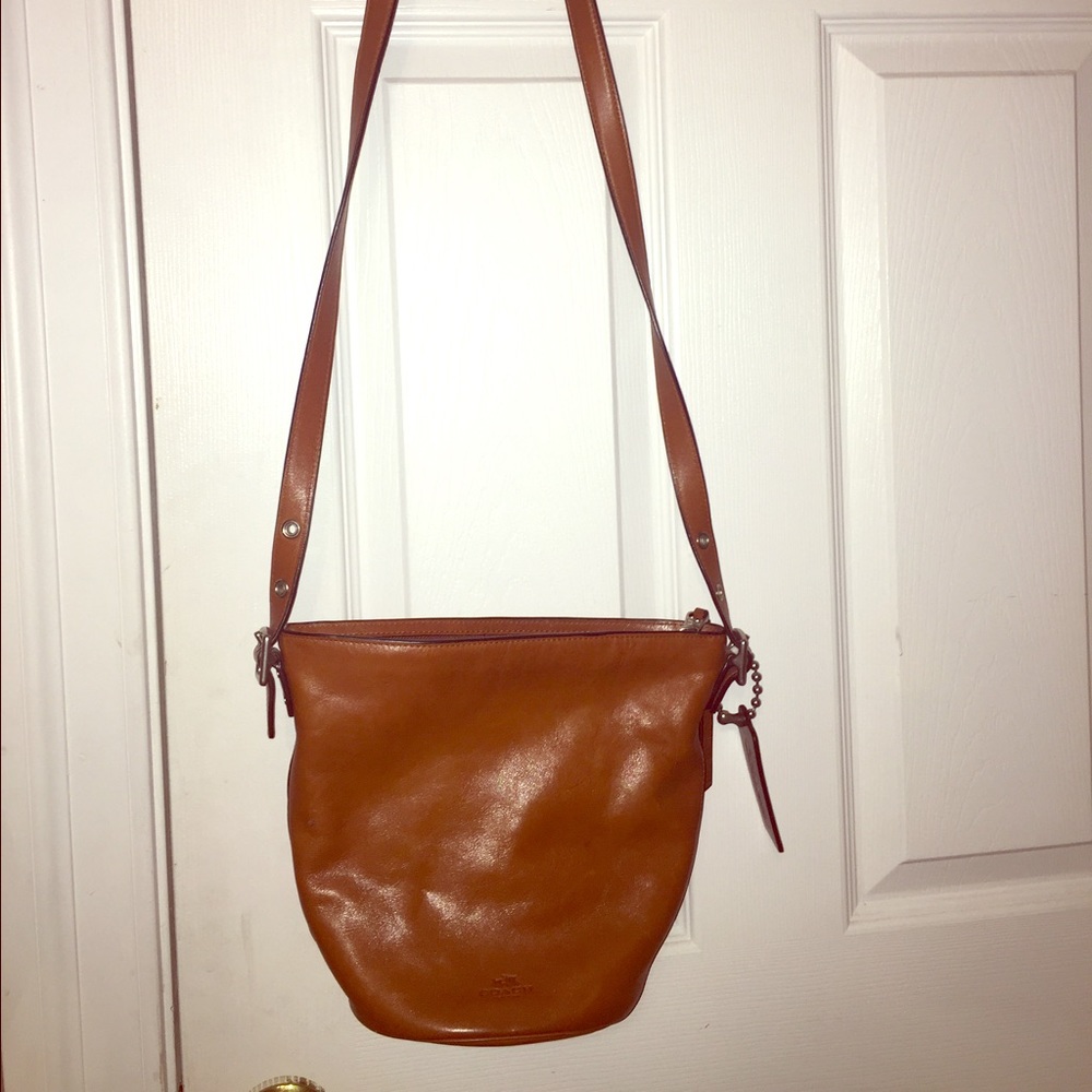 Brown coach bag.