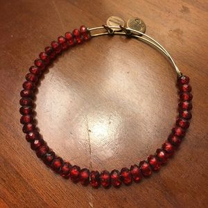 Red Alex and Ani beaded bracelet