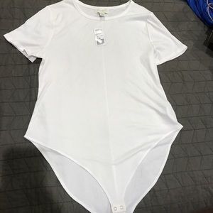 White ribbed bodysuit