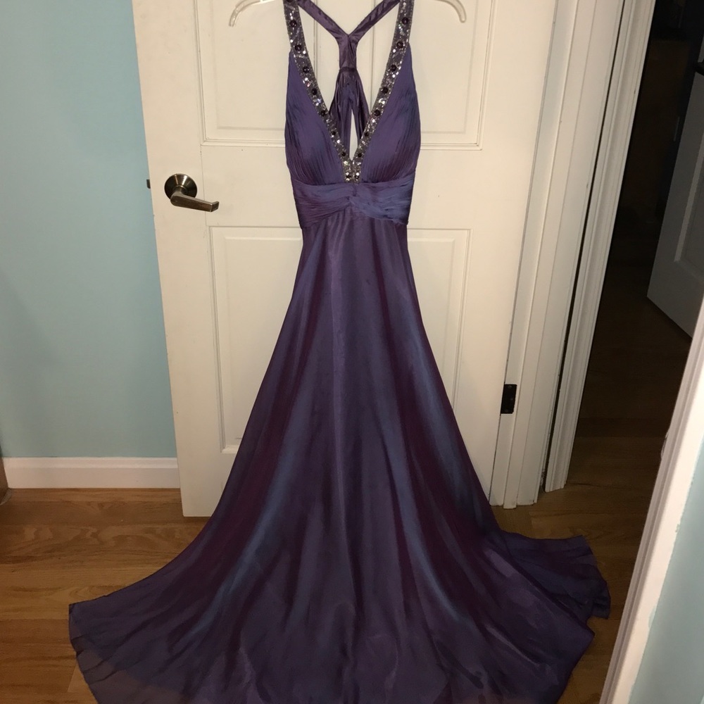 Purple prom gown