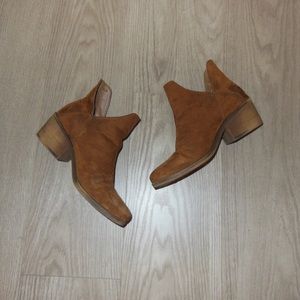 F21 tan Suede booties