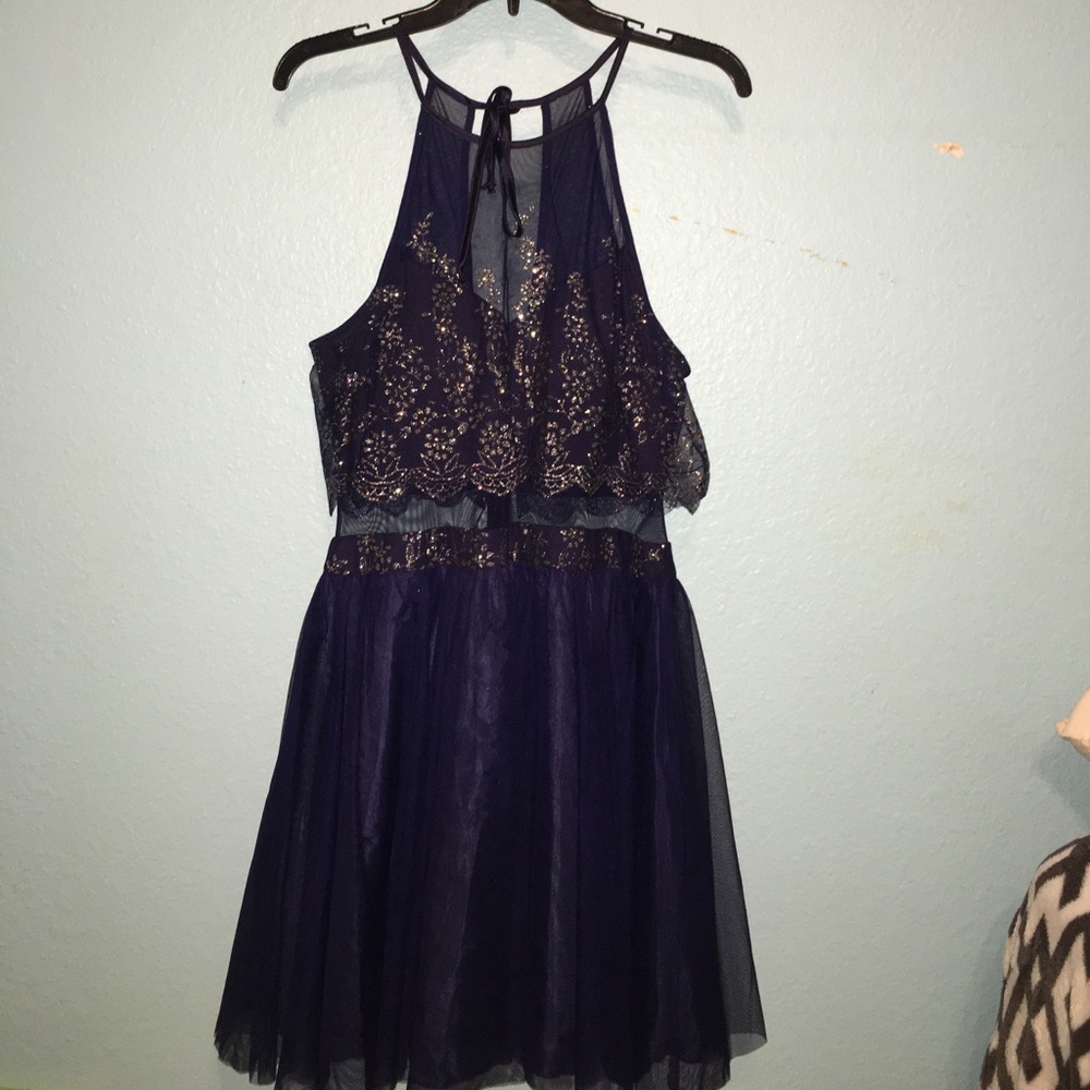 navy homecoming dress