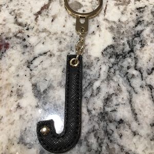 Kate Spade Leather "J" Keychain
