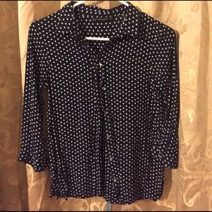 Zara Basic women's polka dot blouse