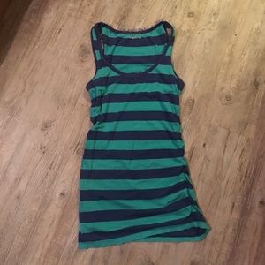 Blue striped Caslon tank medium